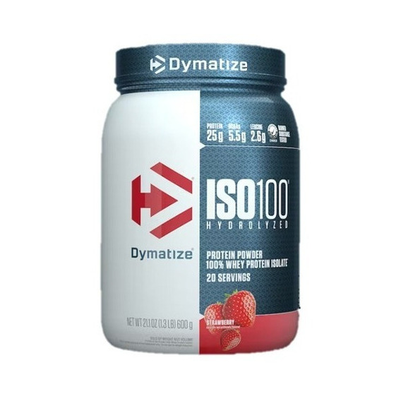 Proteina Iso 100 Dymatize Hidrolizada 1.4 Lbs 20 Servicios Sabor Strawberry