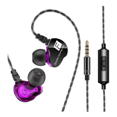 Audífonos in-ear gamer QKZ CK9 purple