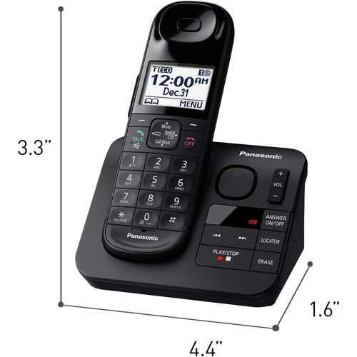 Teléfono Panasonic  KX-TGL432B inalámbrico - color negro