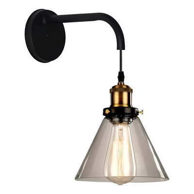 Aplique Vintage Lyris Vidrio Transparente Apto Led E-27 