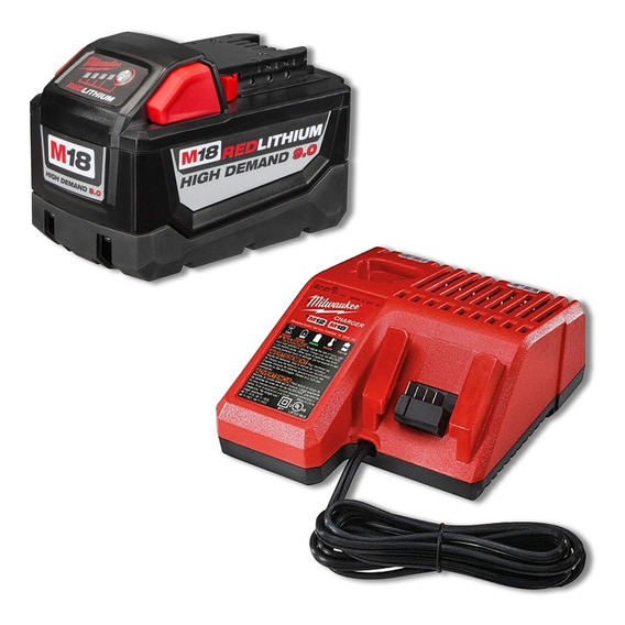 Cargador Rápido + Bateria 9ah Milwaukee M18 Alto Rendimiento