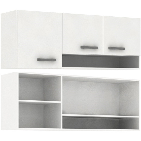 Mueble Aereo Cocina Alacena Colgar 120 Cm Largo Con Vasera