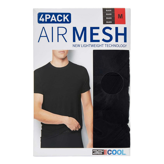 Playera 32 Degrees Hombre Air Mesh Cool 4 Pack 100% Original