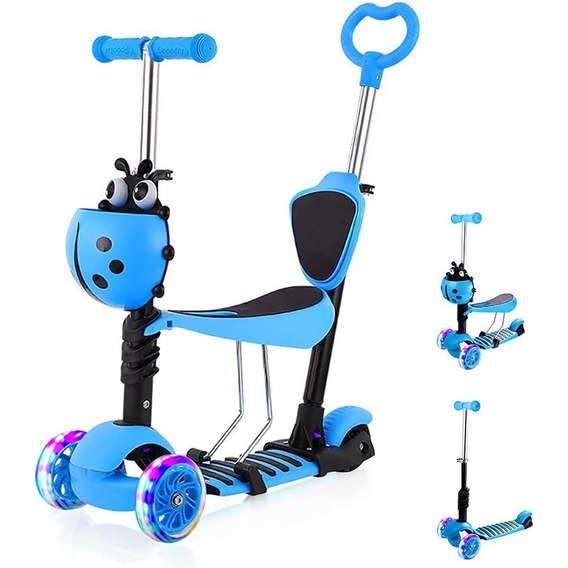 Scooter Para Niños 3 Ruedas Con Luces 5 En1 Ajustable