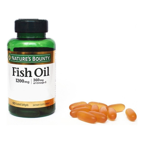 Suplemento en cápsula Nature's Bounty  Fish Oil omega 3 en pote 60 un