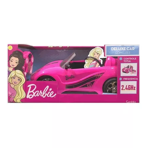 Carro da Barbie Rosa Controle Remoto 7Funções 4 + 1841 Candide no Shoptime