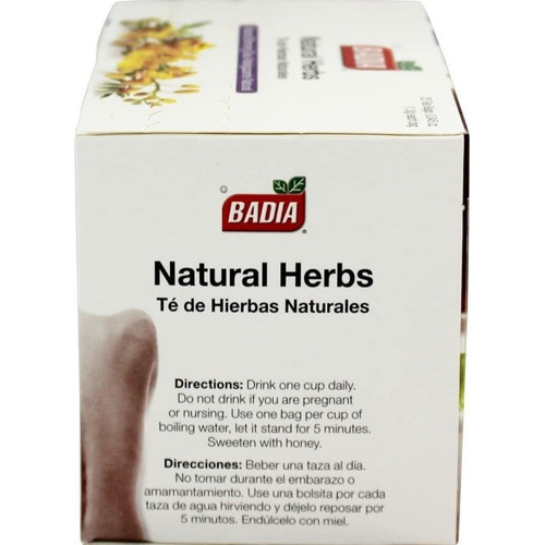 2 Cajas De Té De Hierbas Naturales Badia 25 Sobres Por Caja.