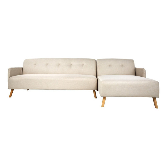 Sala Esquinera Minimalista Moderna Sofa Cama Salas Sillon Color Beige