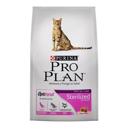 Alimento Pro Plan OptiRenal para gato adulto sabor salmón y arroz en bolsa de 3kg