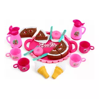 Set Juego De Te Barbie Postres Pastel Charola Juguete Cocina