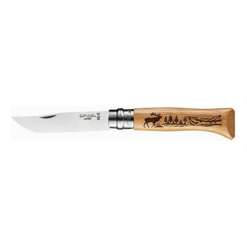 Navaja Opinel Animalia Ciervo N°8 Acero Inoxidable B O Color Madera