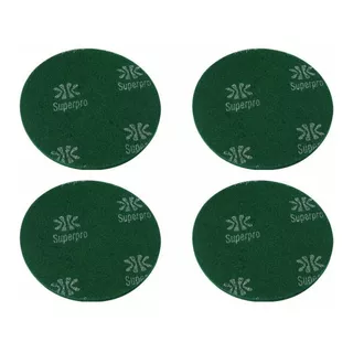 Disco De Limpeza Manutenção Verde 410mm Superpro Kit Com 4