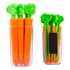 Clip Sellador De Bolsas X5 Pinza De Zanahoria Magnetico Color Naranja