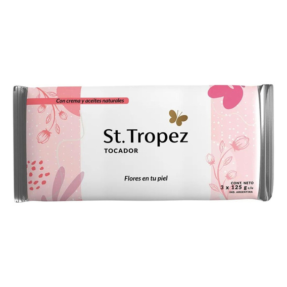 Jabon De Tocador Con Aceites Naturales St Tropez 3x125g