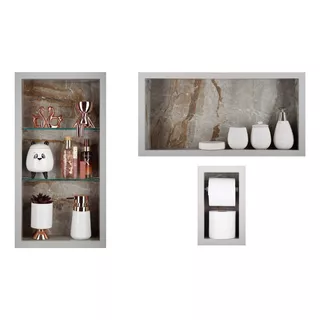 Nicho Em Porcelanato - Kit Com 3 Peças - Pietra