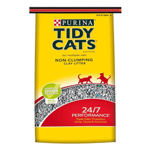 Arena Tidy Cats 24/7 Performance 9 Kg. Np x 9kg de peso neto  y 9kg de peso por unidad