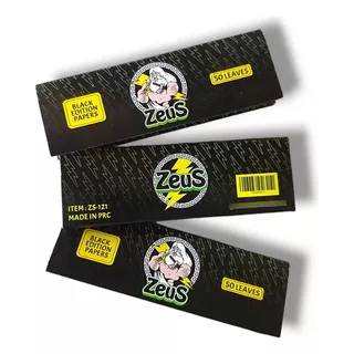 Papel Negro Zeus X 3 - Papelillo Black