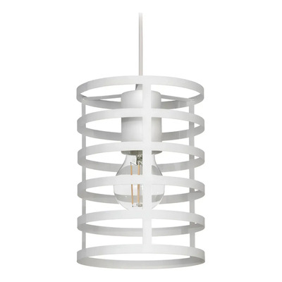 Colgante Murcia Blanco Redondo Apto Led Jaula Moderno C1028 Blanco