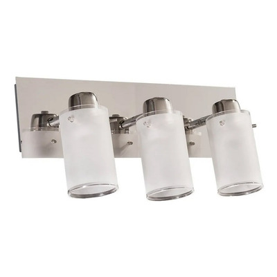 Aplique 2 Luces Baño June Vidrio Y Acero Apto Led E27 Mks