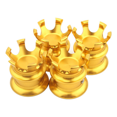 4 Piezas Crown Cnc De Aluminio Para La Cabeza De La Dorado