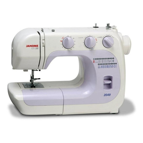 Máquina de coser recta Janome 2049 portable blanca 220V