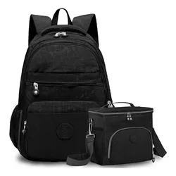 Kit Mochila Feminina Social Escolar E Marmiteira Trabalho Cor Preta no Mercado Livre com oferta e cupom de desconto