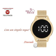 Relógio Euro Digital Dourado Touch Sabrina Sato + Colar + Nf
