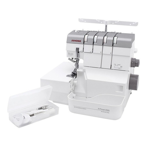 Máquina de coser overlock Janome AirThread 2000 portable blanca 220V