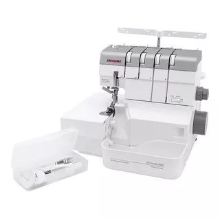 Máquina De Coser Overlock Janome Airthread 2000 Portable Blanca 220v