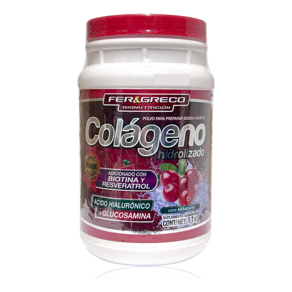 Colágeno Hidrolizado Glucosamina Biotina Arándano 1.1 Kg