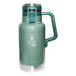 Growler Inox Snor Térmico 1 Litro Verde Isolamento Vácuo Cor Verde-musgo