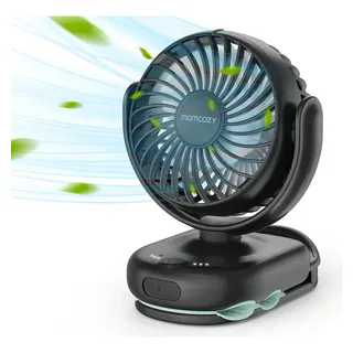 Ventilador Portátil Momcozy Con Clip, Miniventilador De 4 Ve Color Negro Chasis Negro