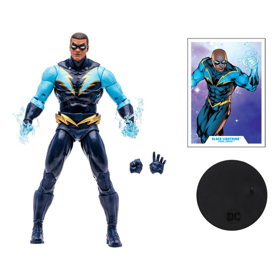 Sm Mcfarlane Figura 7 Black Lightning (gold Label)