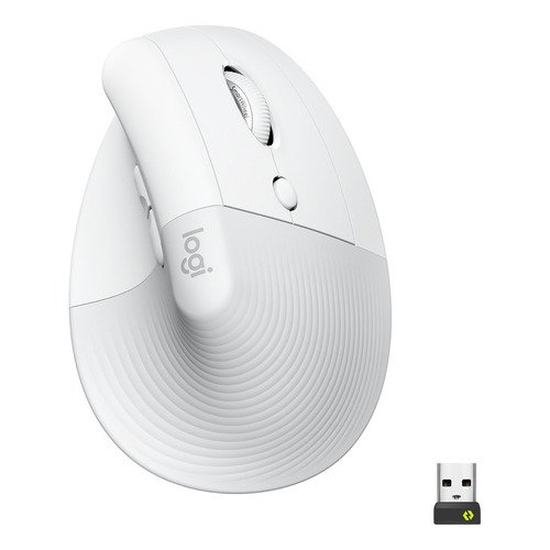 Mouse Logitech Lift Inalámbrico Ergo M575 Sensor Óptico Color Blanco