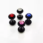 Falso Expansor Negro Strass  Piercing Argentina ®