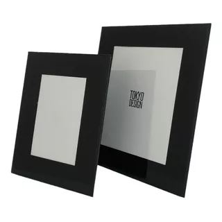 Kit 2 Porta Retratos De Mesa Espelhado - Decoração Luxe