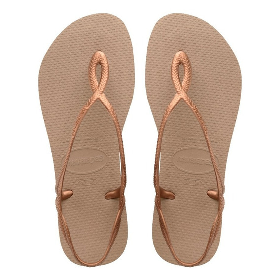 Zonazero Havaianas Ojotas Luna Rose Gold Mujer Originales