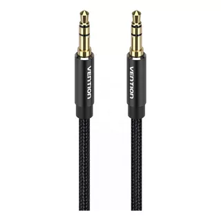 Cable Audio Auxiliar 3.5mm Vention Nylon Negro 1m