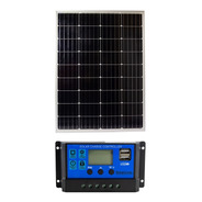 Kit Panel Solar Monocristalino 5bb 100 Watts 100wp + Reg 20a