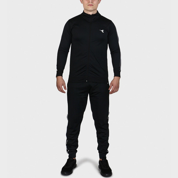 Diadora Men Polyester Traksuit- Black