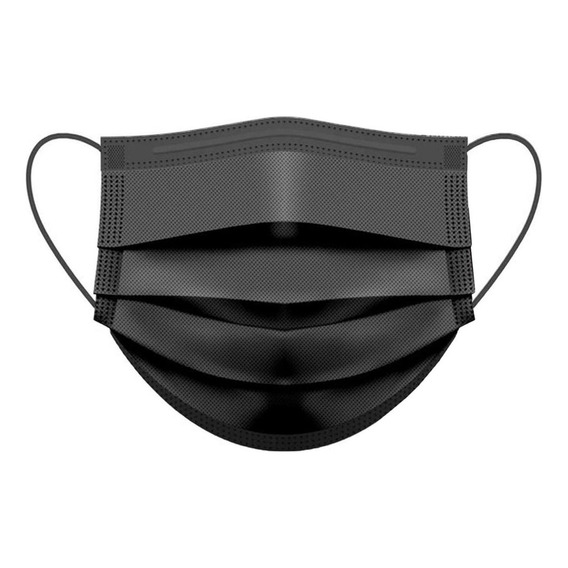 Barbijo Tricapa Negro X 500 Unidades Con Certifica Diseño De La Tela Liso