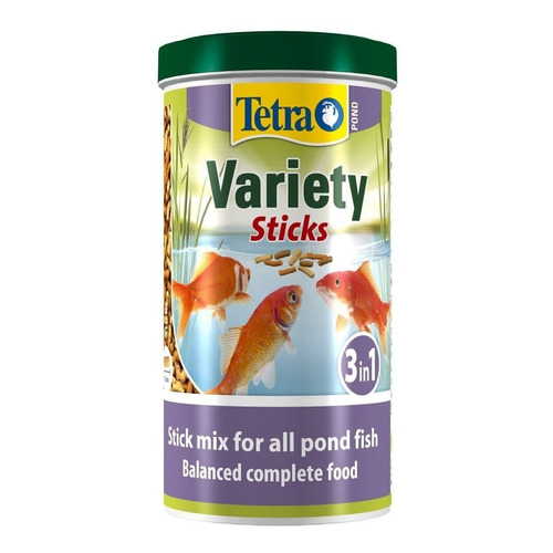Alimento balanceado en sticks para peces de estanque agua fria carpas Tetra Pond Variety 3 en 1 de 150g