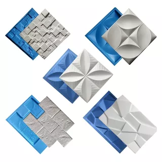 5 Formas Gesso Plástico E Borracha Placa 3d - Lançamento