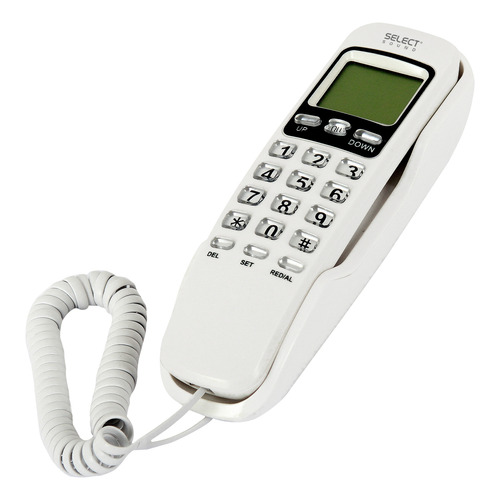 Telefono Pared Select Sound Identificador, Reloj, Alarma Color Blanco
