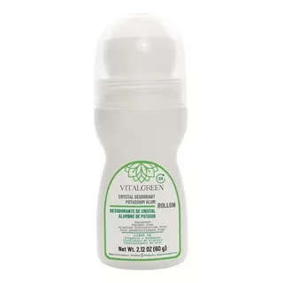 Vital Green Desodorante Roll On Cristal 90ml (paquete 1 Und) Fragancia Aloe Vera