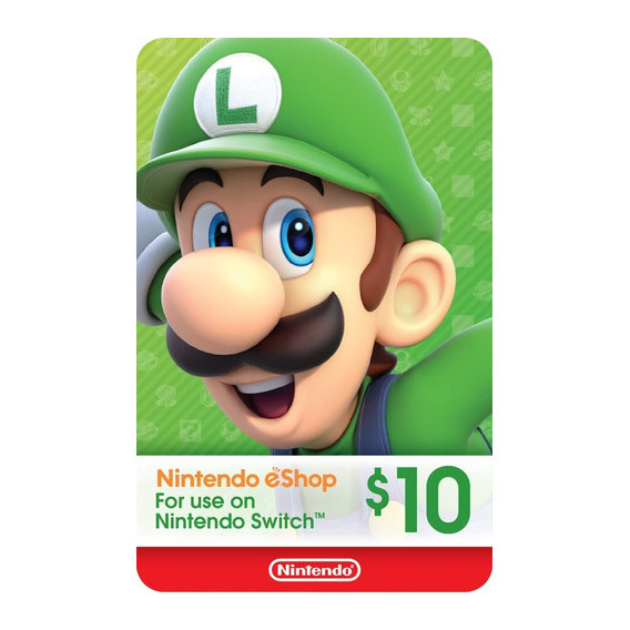 Tarjeta Eshop - Gift Card Nintendo 10 Usd - Cuenta Eeuu 