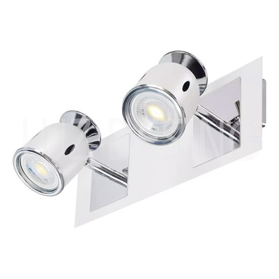 Aplique Niza 2 Luces Blanco Apto Led Movil Luz Desing