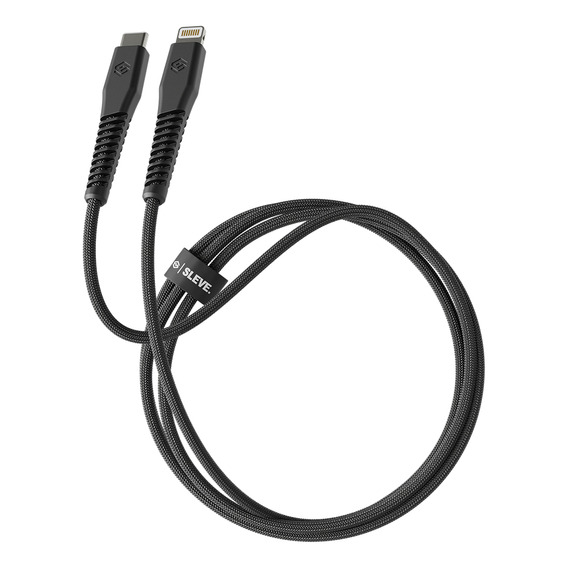 Cable Cargador Sleve Line X Usb Tipo C A Lightning Black