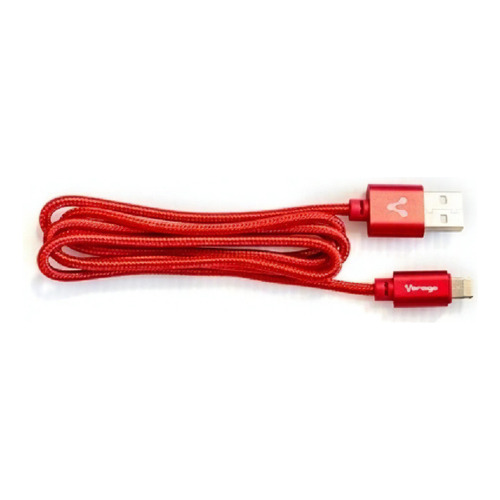 Cable Vorago De Carga Micro Usb B/para Apple Macho A Usb A Color Rojo