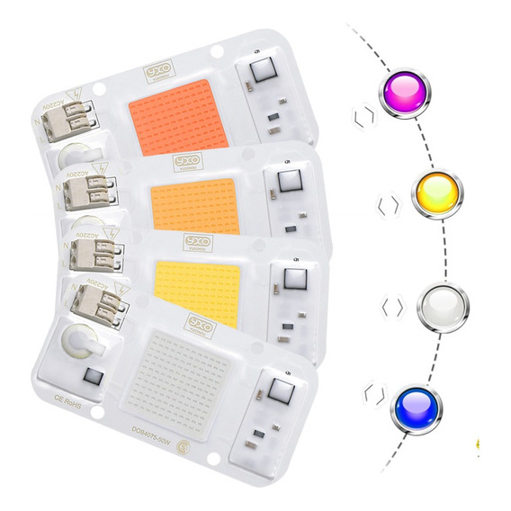 Yxo Led Cob Dob 50w 220v Vegetacion Floracion Colores Varios